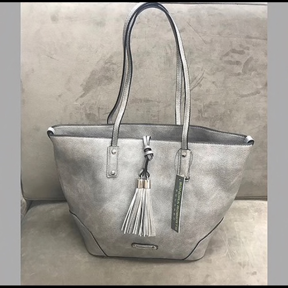 Metallic Tassel Tote, NWT